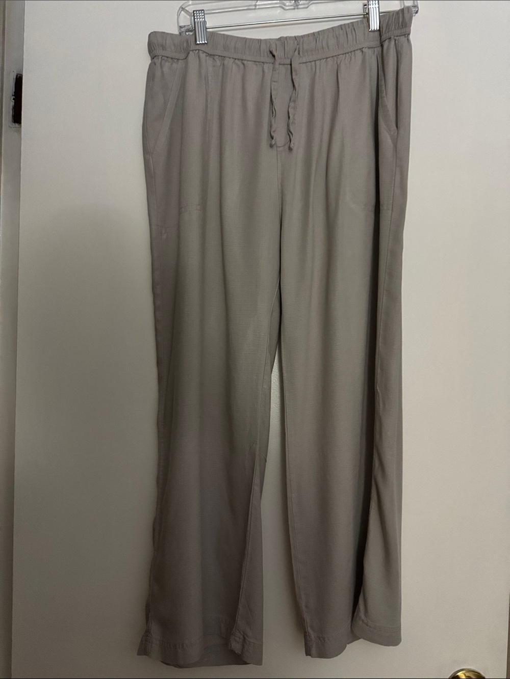 Everyday Wide-Leg Drawstring Pants - Taupe